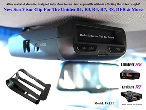 1 montaje con clip para visera solar para detectores de radar The Uniden R1, R3, R4, R7, R8 DFR y más - Imagen 1 de 11