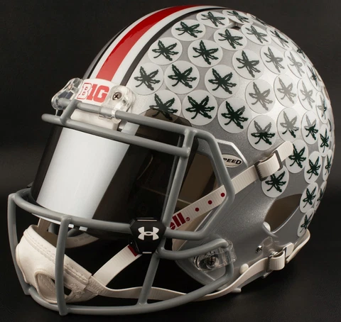 OHIO STATE BUCKEYES Gameday REPLICA Football Helmet w/ UNDER ARMOUR Eye Shield Cover