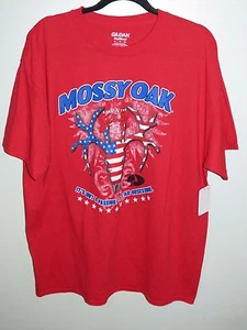 Camicia uomo Mossy Oak rossa manica corta nuova con etichetta taglia XL - Foto 1 di 1