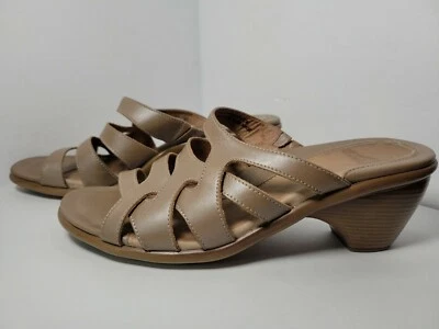 Sandalias Dansko Beige Sin Cordones Cuero Tacón Abierto Para Mujer Talla EU 40 Foto 1 de 4