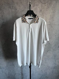 Aquascutum Polo T-Shirt White Cotton Size XL - Picture 1 of 17