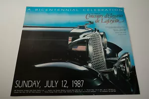 Poster Concorso d'Eleganza (PSTR-35) Lafayette (JSF6) Salone dell'auto d'epoca 1987 - Foto 1 di 8