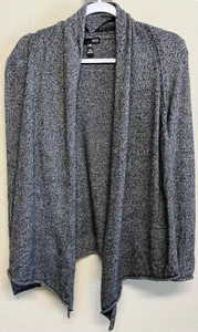 Cárdigan AQUA Drape Frontal 100% Cachemira Talla S Suéter Negro Blanco Twist - Imagen 1 de 11