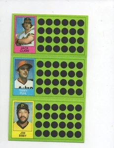 1981 Topps Baseball Scratch Off Jack Clark Terry Puhl Jim Bibby - Picture 1 of 2