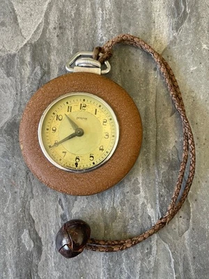 Reloj Bolsillo Retro Ingraham Años 40 Bristol Conn ¡FUNCIONA! Vintage funciona 2" bonito Foto 1 de 4