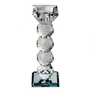 7" tall Clear Glass Crystal Candle Holders Candlestick Wedding Party Decorations - Picture 1 of 6