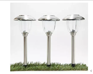 Energizer - 8-Piece Color on Demand Solar Landscape Light Set - Stainless Steel - Picture 1 of 5