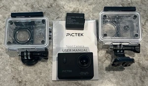PICTEK ACTION SPORT CAMERA, MODEL PTOD001B -FULL HD 1080P-P2P WIFI-ACTION CAMERA - Picture 1 of 3