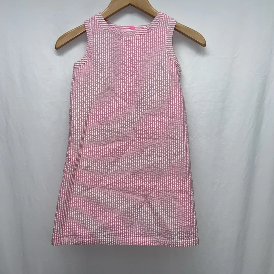 Vineyard Vines Girls Sear Sucker Dress Size 7 L24 - Image 1 of 4