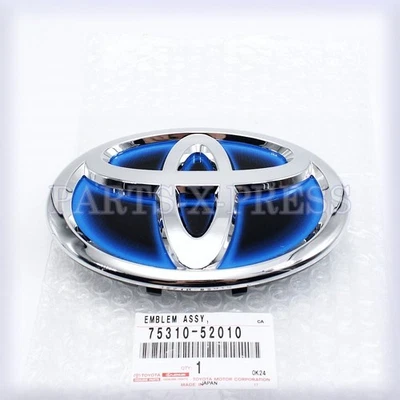 NUEVO EMBLEMA INSIGNIA LOGOTIPO CROMO AZUL DELANTERO ORIGINAL OEM TOYOTA PRIUS-C 75310-52010 Foto 1 de 4