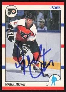 Mark Howe Autographed 1990-91 Score American Card #220 Philadelphia Flyers - Picture 1 of 2