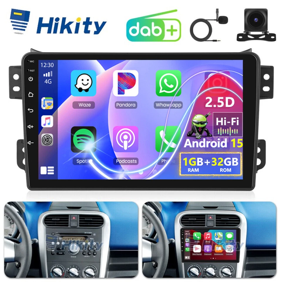 DAB+ CarPlay Android 15 Radio Für Suzuki Splash Opel Agila B mit GPS Navi Kamera - Bild 1 von 4