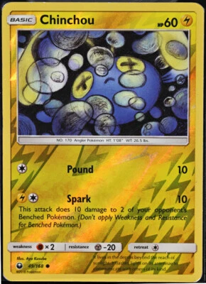 Pokemon TCG - Celestial Storm - Chinchou - 49/168 - Common - Reverse Holo LP - Image 1 of 2