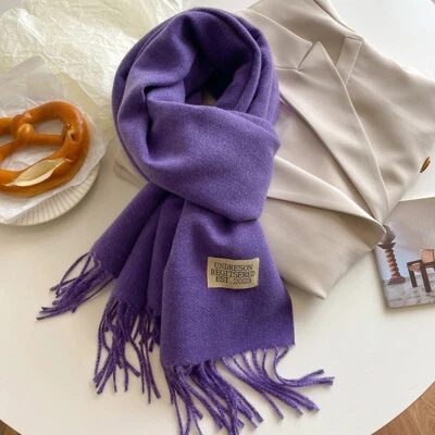 Manta bufanda larga de cachemir imitación envolturas chal de diferentes colores doble cara EE. UU. Foto 1 de 4