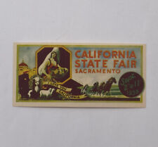 US Vintage 1938 California State Fair Sacramento Cinderella Stamp NG