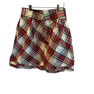 Gymboree Holiday Party Skirt Size 10 Beige Plaid - Picture 1 of 5