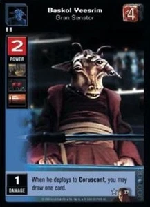 Star Wars Young Jedi CCG Duel of the Fates Baskol Yeesrim, Gran Senator # 37 - Picture 1 of 1