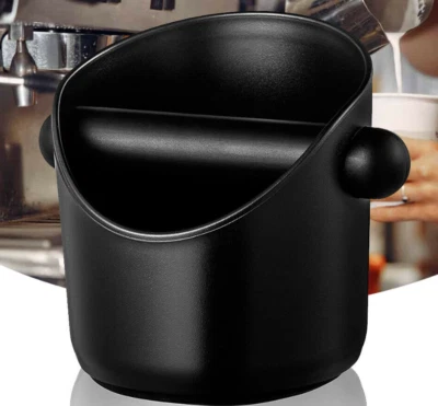 Coffee Waste Container Grinds Knock Box Tamper Tube Bin Black Bucket Brand NEW - image 1 of 4