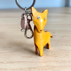Genuine Leather Dog Keychain Handmade Bag Charm Car Charm Limited Lucky Charm