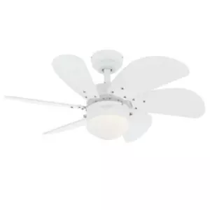 Turbo Swirl 30-Inch Indoor Ceiling Fan with Dimmable LED Light Fixture 7234400 - Picture 1 of 7