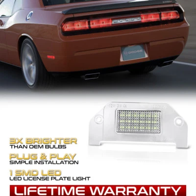 SUPER BRIGHT LED License Plate Light Lamp For 2006-2014 Dodge Charger Challenger - Image 1 of 4