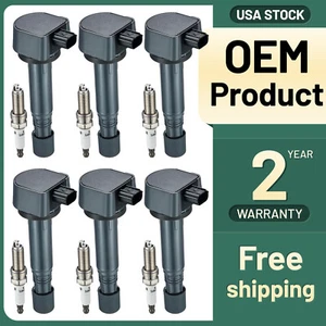 6X Ignition Coil + Spark Plug For 2010-2013 Acura ZDX 3.7L V6 UF624 - Picture 1 of 8