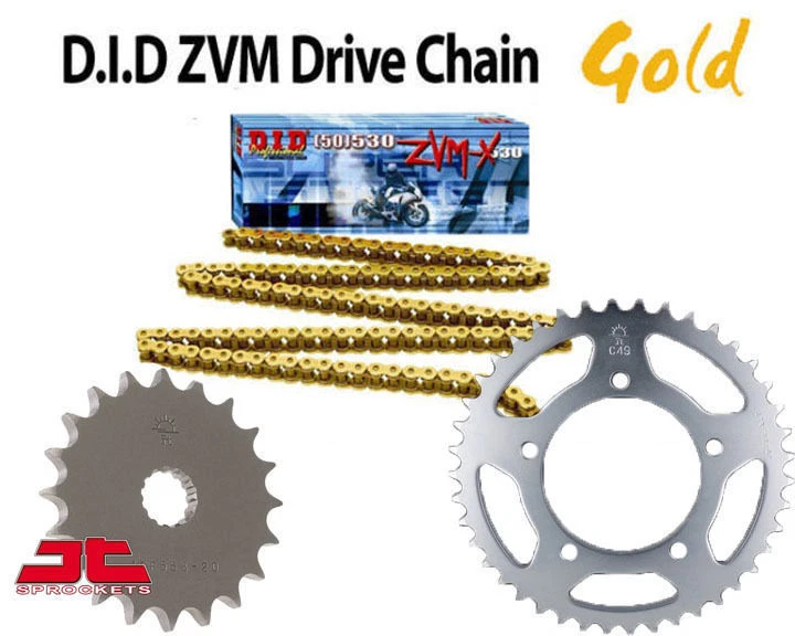 Kit de cadena y piñón de anillo X dorado resistente para Honda CB1100 F 1983 Foto 1 de 1
