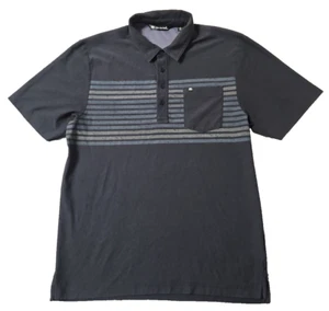 Camisa Polo Travis Mathew Talla Mediana Para Hombre Bolsillo en el Pecho Golf Negra Algodón Pima - Imagen 1 de 7
