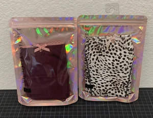 2 NIP Victoria's Secret Plum & Cheetah Print Smooth Period Boyshort Panties XS - Picture 1 of 12