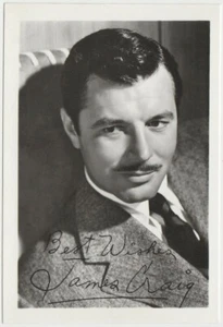 James Craig Vintage 1940er Ära 3,5 x 5,5 kleines Fan Foto - Filmstar - Bild 1 von 2