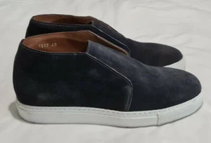 Doucal's Laceless Suede Leather Mid Desert Boots Navy Size uk 6 eu 40 - Picture 1 of 6
