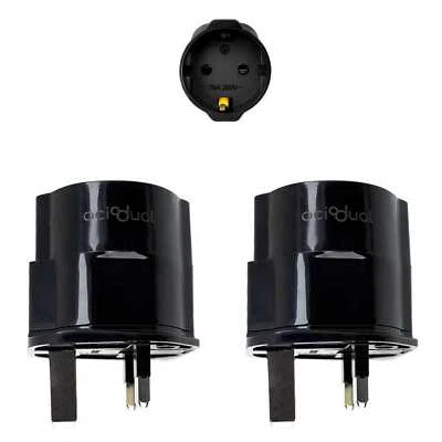 OCIODUAL 2x Adaptateurs de Prise EU vers UK, Adaptateurs Prise Type E, F vers type G