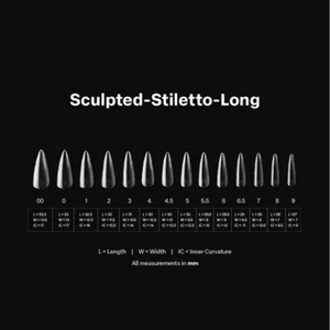 Apres Gel-X Sculpted Stiletto Long Tips Box 14 Sizes 600pc - Picture 1 of 2
