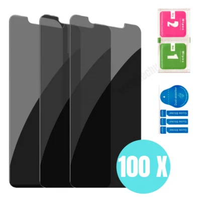 Wholesale For iPhone 13 12 Pro XR Privacy Anti Spy Tempered Glass Protector Lot - Image 1 of 4