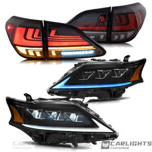 VLAND LED Headlights  + Tail Lights For 2013-2015 Lexus RX 350 450H w/Sequential