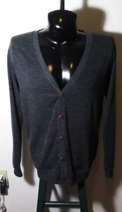 Cárdigan suéter GIVON negro gris manga larga para hombre talla L - Imagen 1 de 6