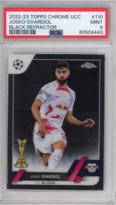 2022 Topps Chrome UCL #110 Black Refractor /10 Josko Gvardiol PSA 9 - Bild 1 von 2
