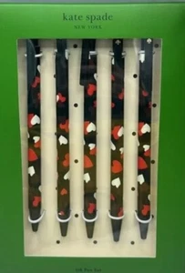 Kate Spade New York Celebration Herzen 5er Set (5) Klickstifte. Schwarze Tinte Neu - Bild 1 von 7