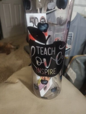 50 Strong Water 22 Ounce New Bottle "Teach Love Inspire"  - Image 1 of 4