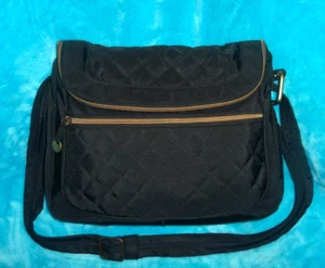 TRAVELON Anti-Diebstahl RFID Schwarz Gesteppt Messenger Crossbody Reisetasche - Bild 1 von 19