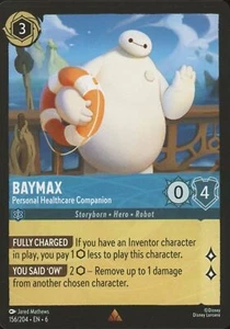 Baymax Personal Healthcare Companion Disney Lorcana Azurite Sea #156 Rare - Picture 1 of 2