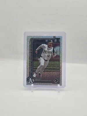 Max Schuemann 2025 Topps Series 1 Sandglitter #305, Athletics - Image 1 of 2