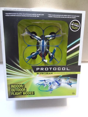 PROTOCOL SLIPSTREAM RC MINI QUAD-COPTER 6-AXIS GYRO 360 FLIPS INDOOR-OUTDOOR NIB - Image 1 of 4