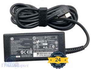 Genuine 45W USB Type-C AC Adapter Charger HP Chromebook X360 14-CA000 11-AE000 - Picture 1 of 5
