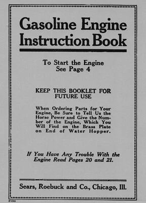 Economy Gasoline Engine Instruction Book (please read description) - Image 1 of 4