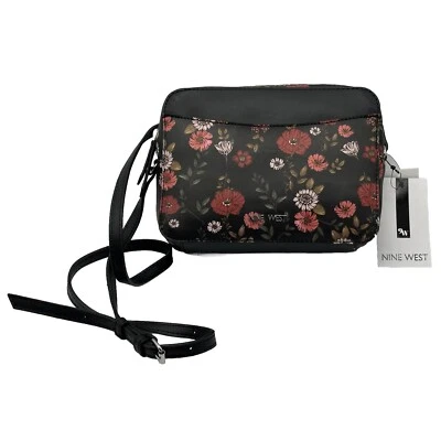 Bolso Bandolera Nine West Negro Amapola Floral Calandra Mini Foto 1 de 4