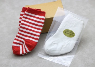 American Girl Historical Kirsten White Red Striped St Lucia Socks for 18'' doll - Image 1 of 3