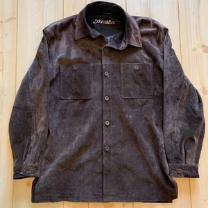 Vintage St. John's Bay Genuine Leather Button Jacket Brown Size M Medium - Picture 1 of 8