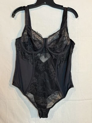 Victoria's Secret 36G/38DDD Body NEGRO ENCAJE COPA COMPLETA fabuloso curvilíneo L Foto 1 de 4