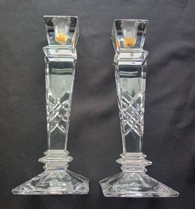 "Candelabros Marshall Fields vintage de cristal de plomo corte Shannon de 10"" sin daños" - Imagen 1 de 12